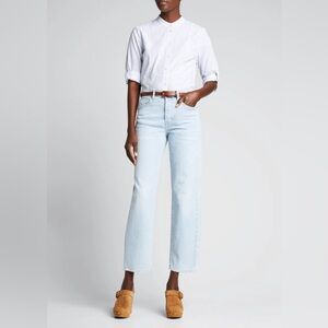 Veronica Beard Black classic straight high rise in light wash— Women’s 6 / 28